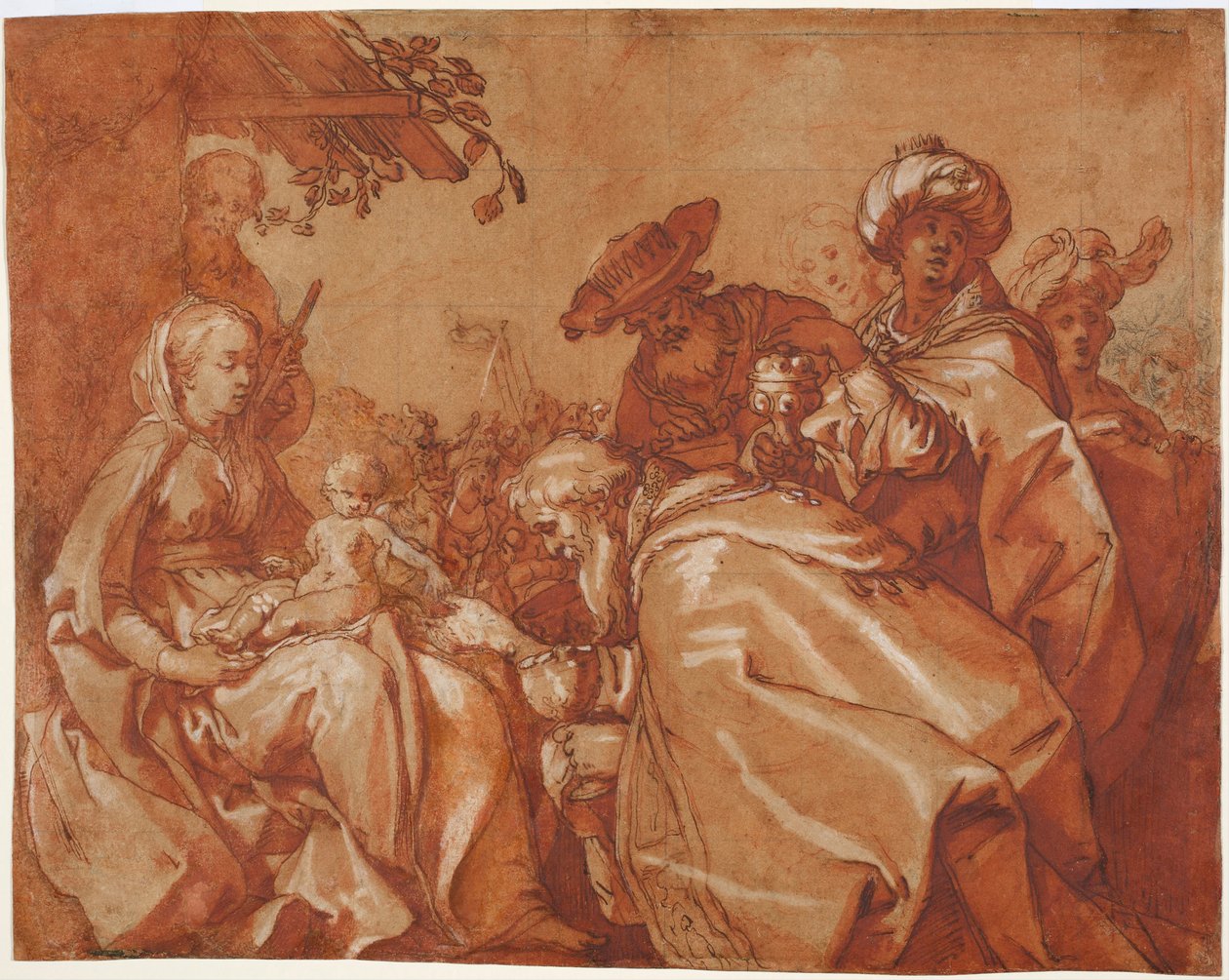 Magiernes tilbedelse, 1624 af Abraham Bloemaert