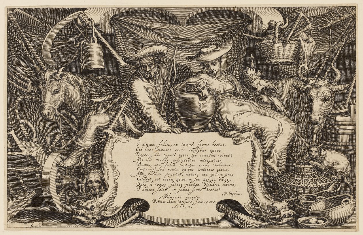 Titelblad, "The Farmhouse and Landscape Series" af Abraham Bloemaert