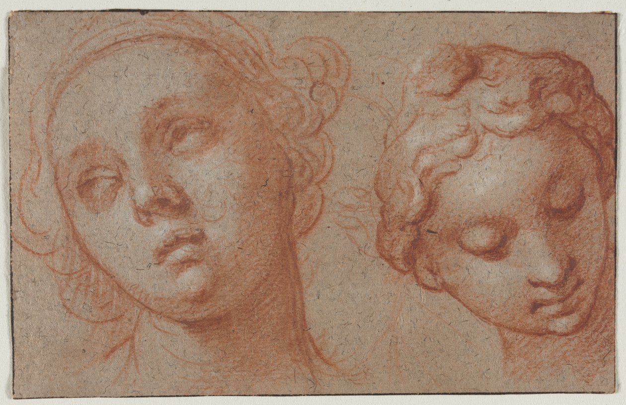 To kvindelige hoveder, første halvdel af 1600-tallet. af Abraham Bloemaert