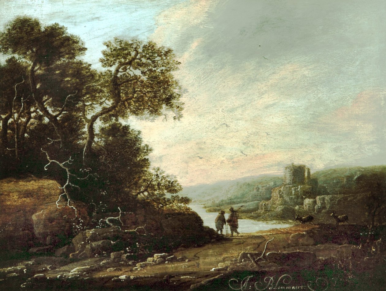 Landskab med borgruiner af Abraham Blommaert
