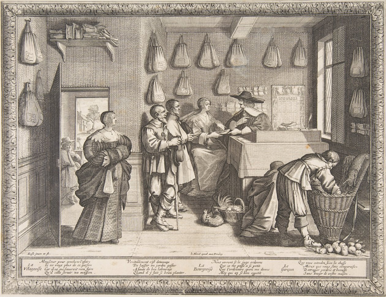 Arbejdsformidlingen, ca. 1633. af Abraham Bosse