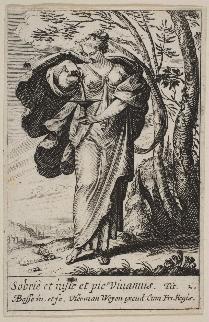 Afholdenhed, 1636. af Abraham Bosse