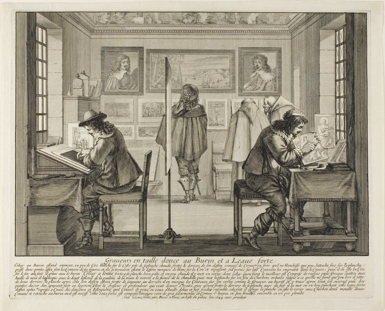 The Engraver and the Etcher, 1642dani af Abraham Bosse