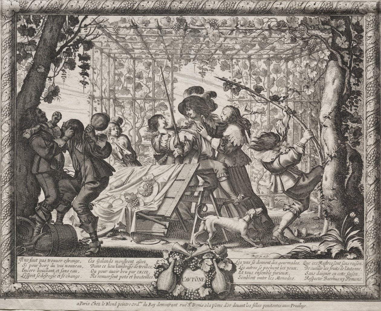 De fire årstider: efterår, 1635. af Abraham Bosse