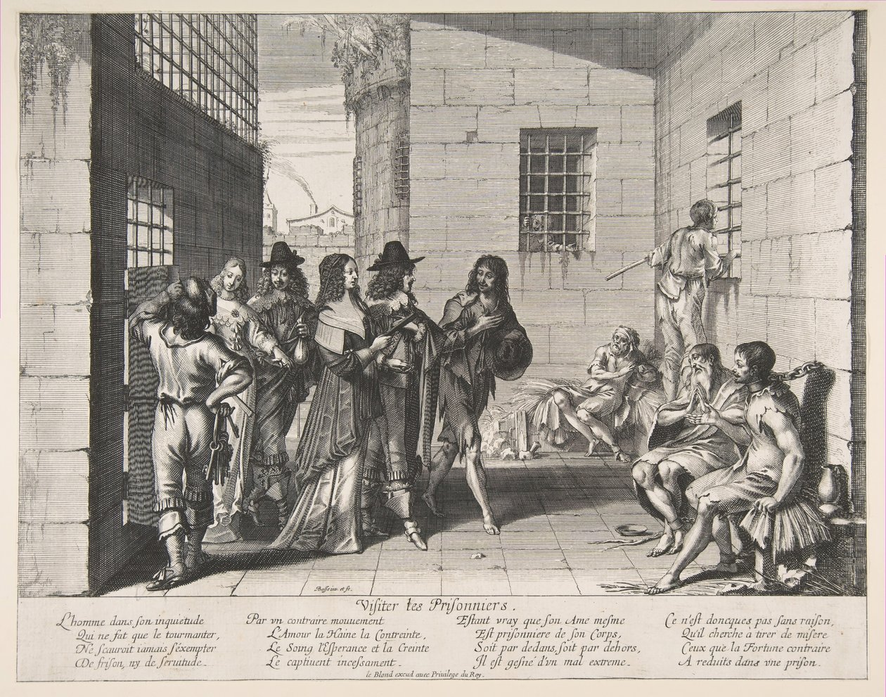 Besøgende fanger, 1635. af Abraham Bosse