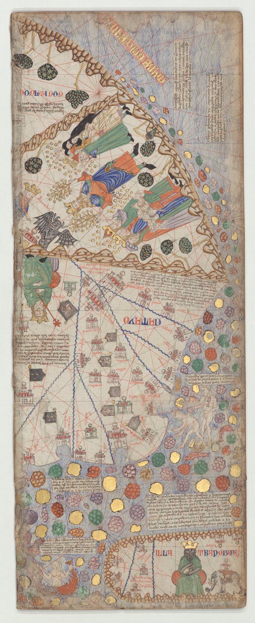 Catalansk atlas, ark 12, 1375 af Abraham Cresques
