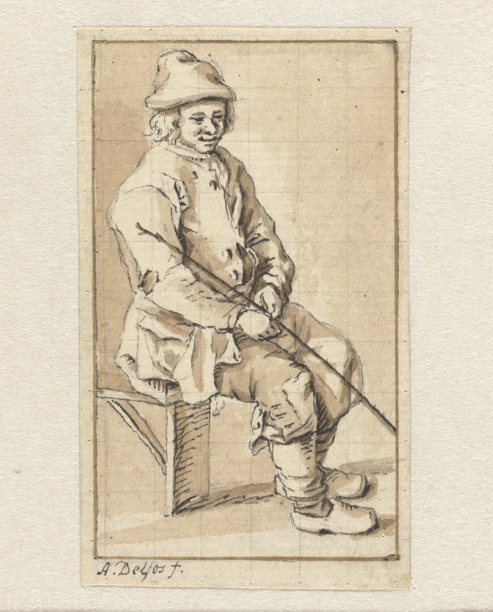 siddende mand af Abraham Delfos