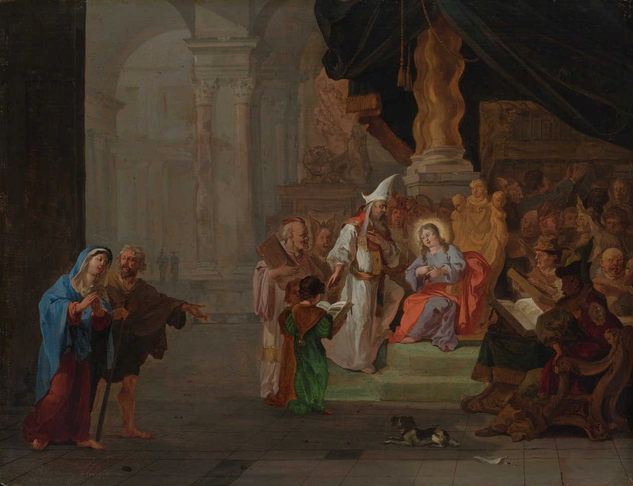 Kristus blandt lægerne, 1668. af Abraham Hondius