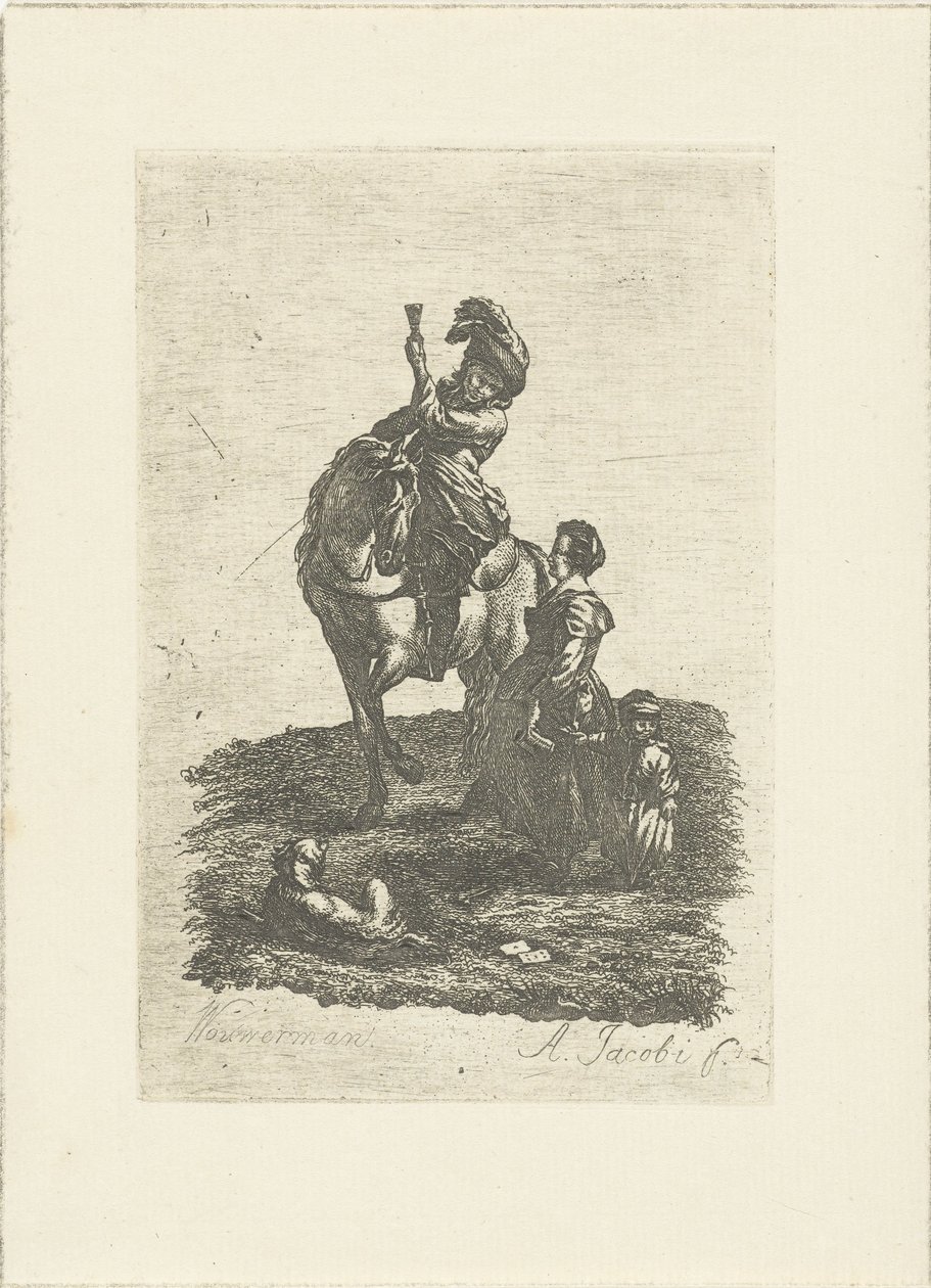 Rytter til hest af Abraham Jacobi