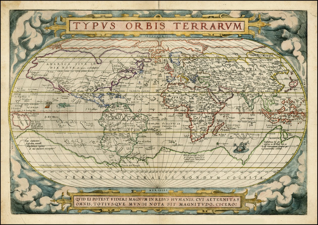 Abraham Ortelius Orbis Terrarum PublikationAntwerpen 1572 af Abraham Ortelius