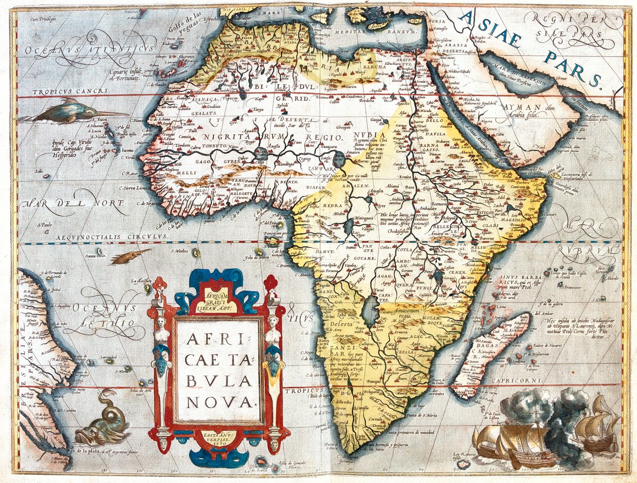 Afrika af Abraham Ortelius