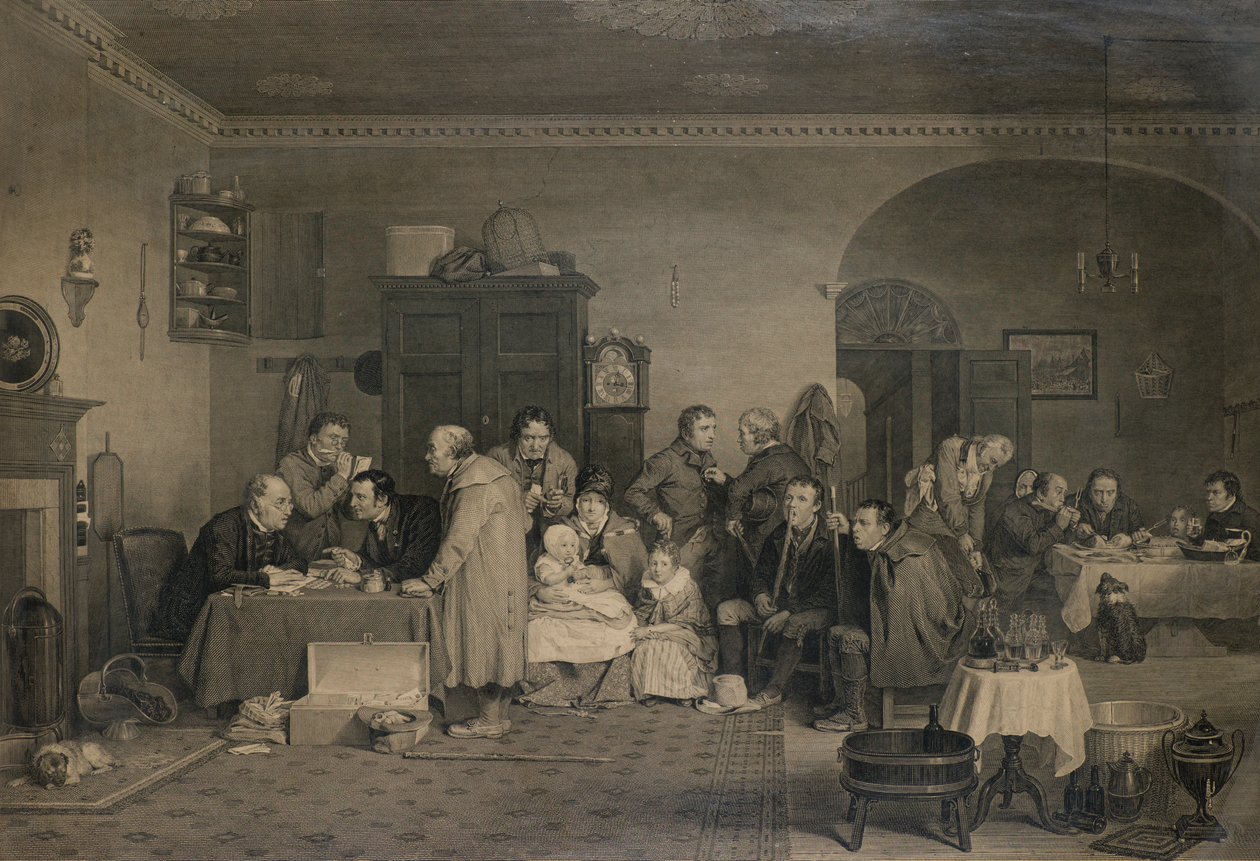 Huslejedagen af Abraham Raimbach