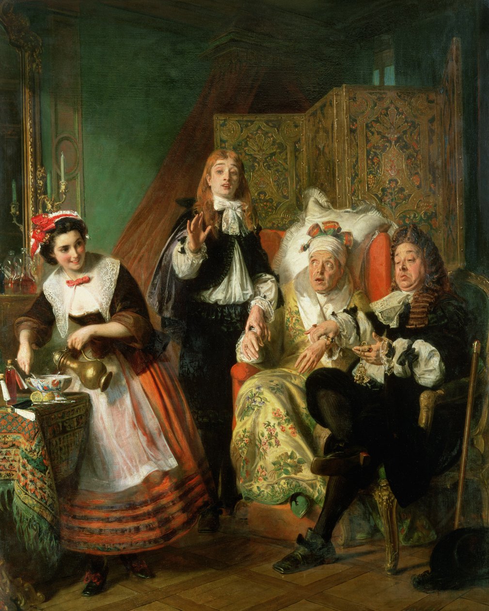 Den imaginære invalid, 1861 af Abraham Solomon