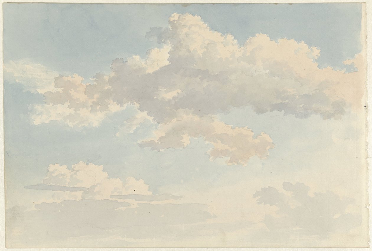 Skyer mod blå himmel af Abraham Teerlink