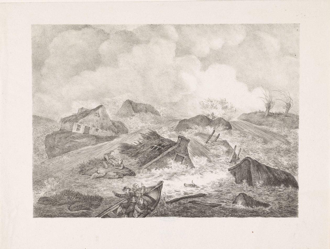 Kamperdijks gennembrud, 1825 af Abraham Vinkeles