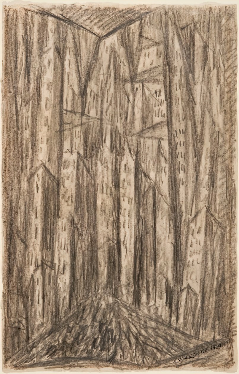 Byen, 1909. af Abraham Walkowitz