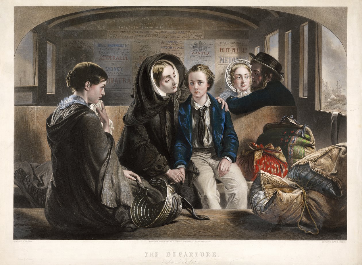 The Departure (anden klasse), pub. 1857 af Abraham after Solomon