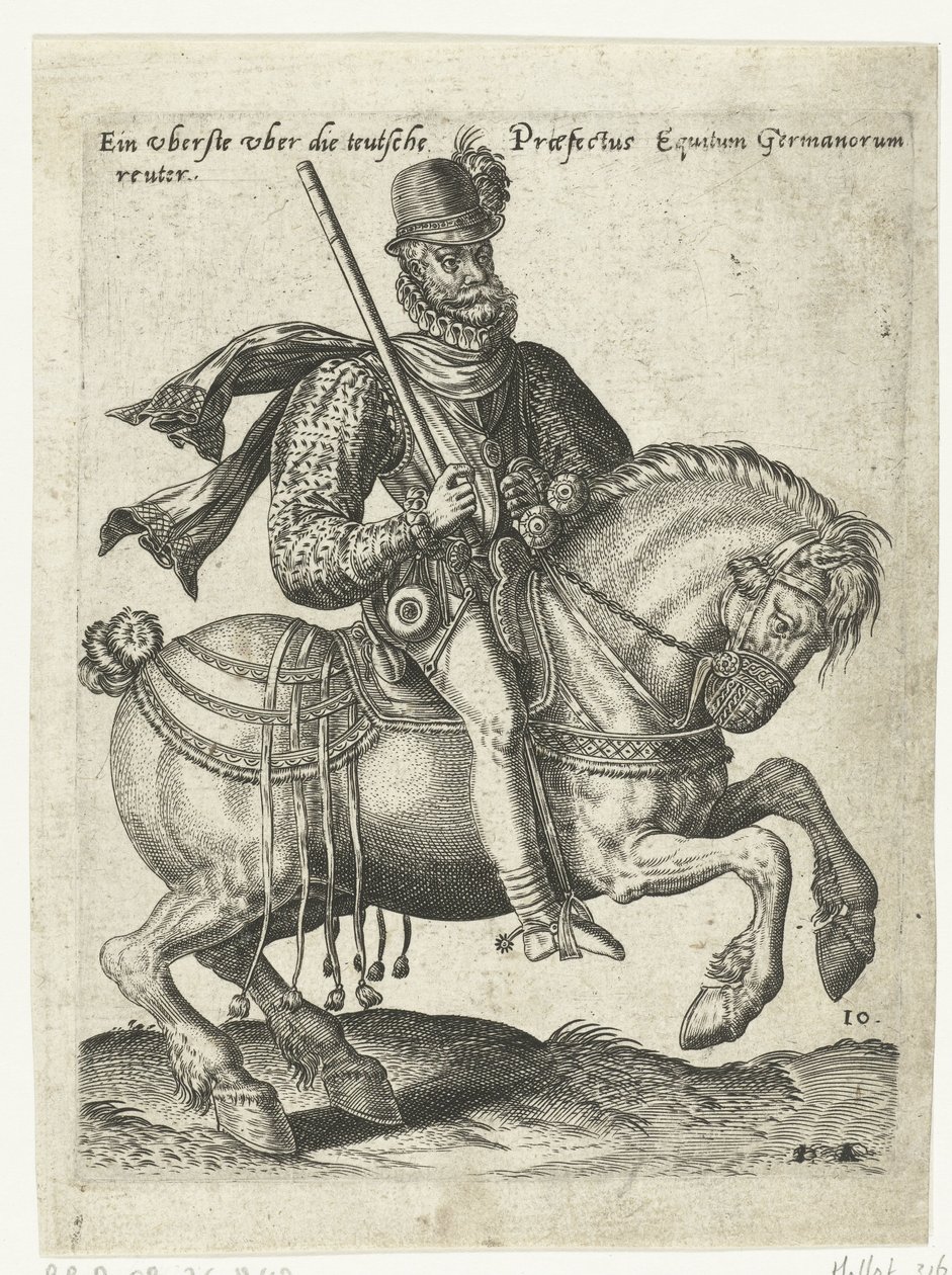 tysk rytterkommandant af Abraham de Bruyn (attributed to)