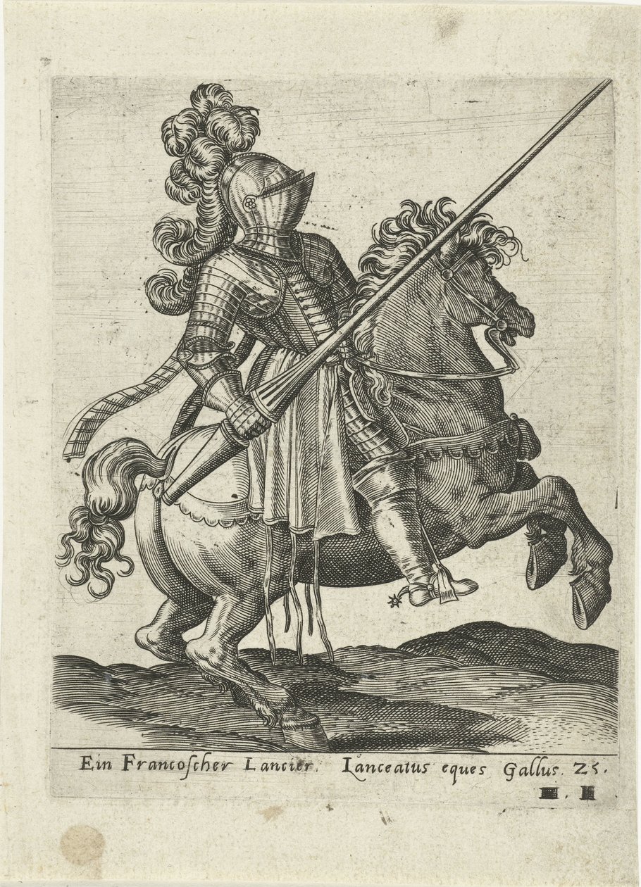 fransk lancer af Abraham de Bruyn (attributed to)