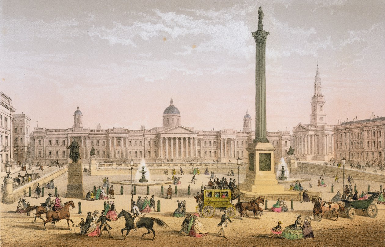 Trafalgar Square, ca. 1862 af Achille Louis Martinet