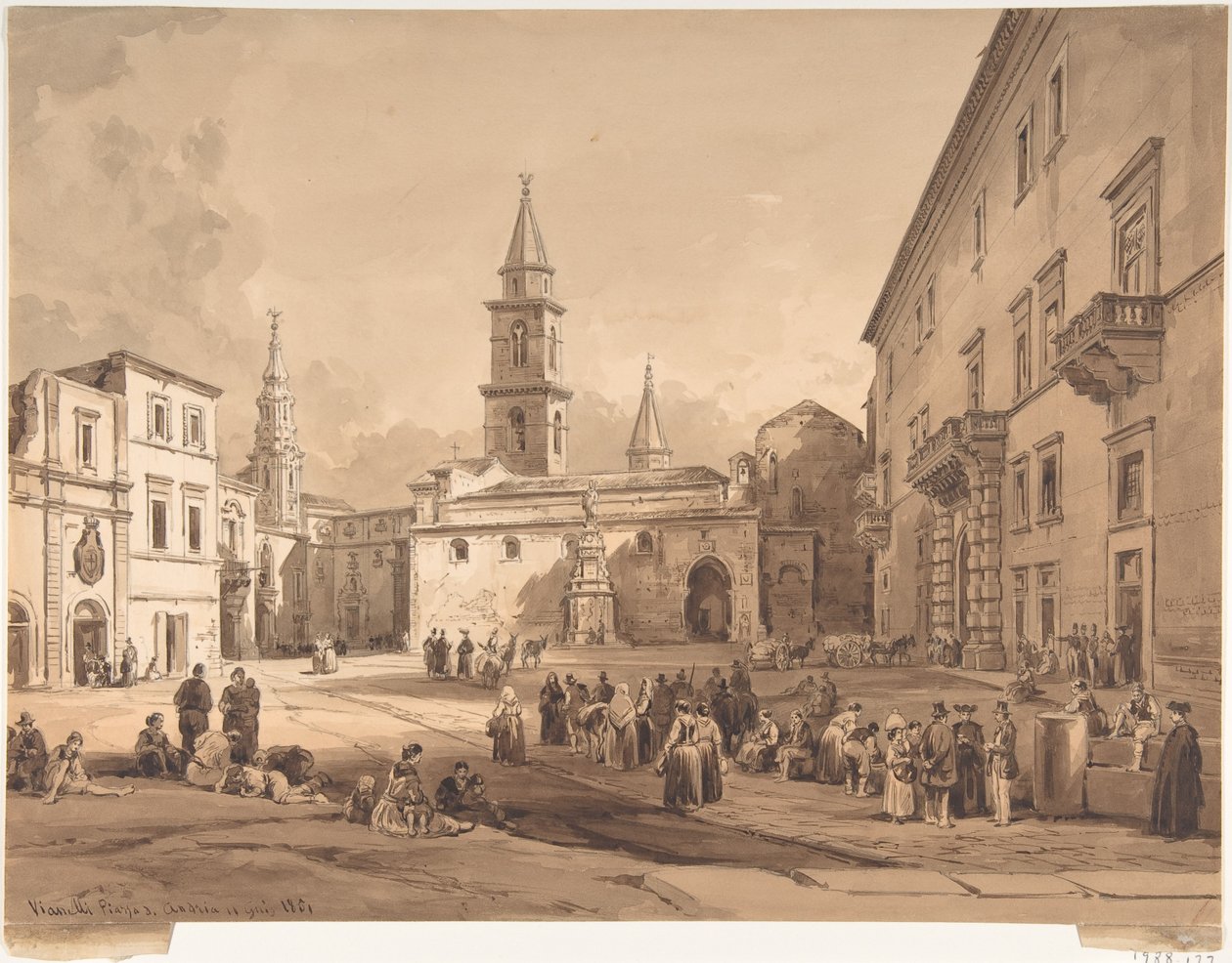 Hovedtorvet i Andria af Achille Vianelli