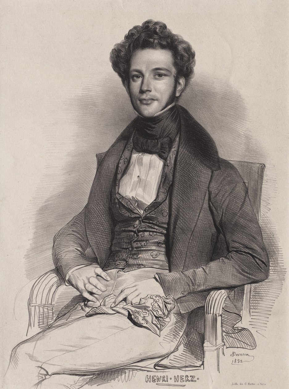 Henri Herz, pianist, 1832. af Achille Devéria