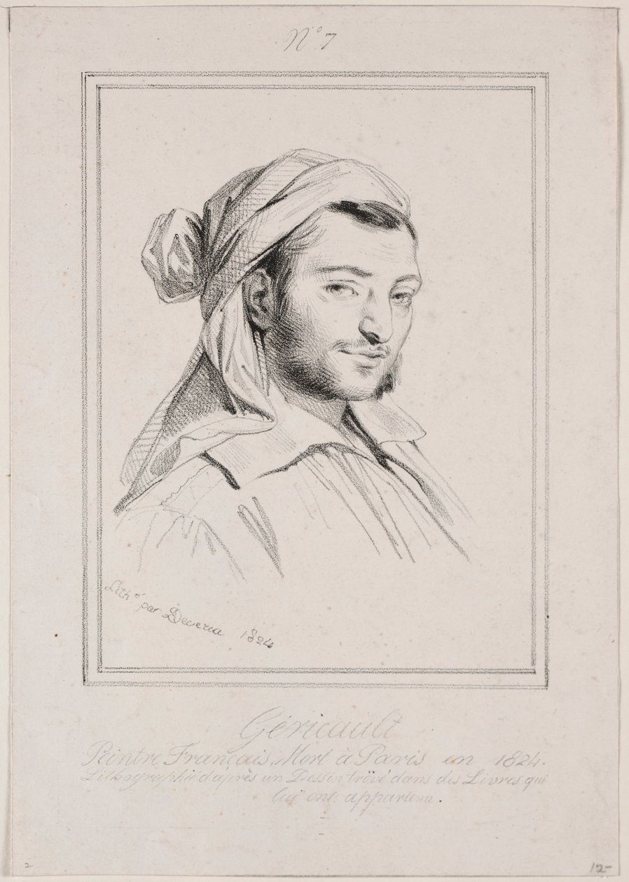 Theodore Gericault, 1824. af Achille Devéria