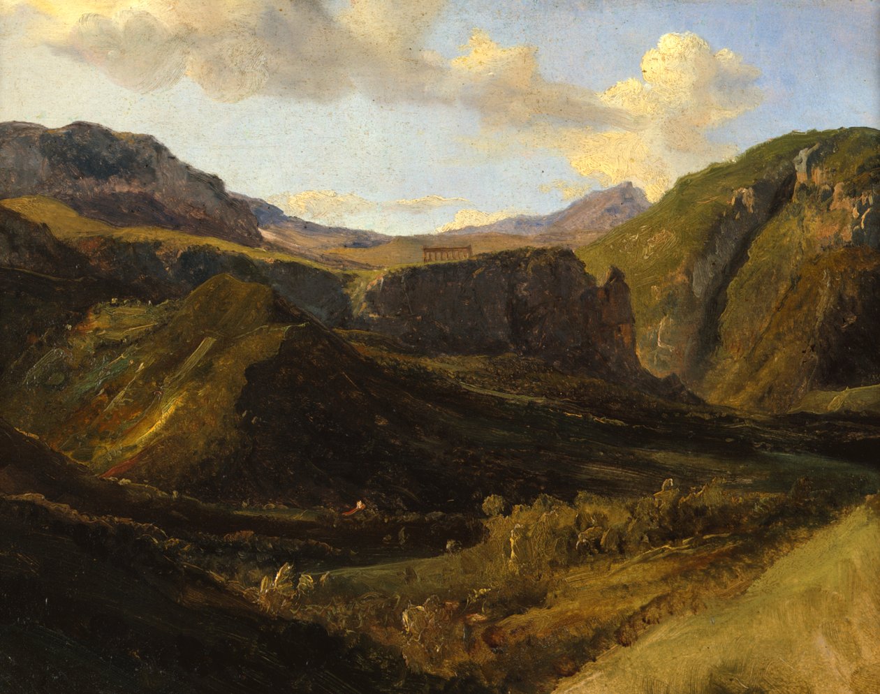 Segeste-templet, c1810-1822 af Achille Etna Michallon