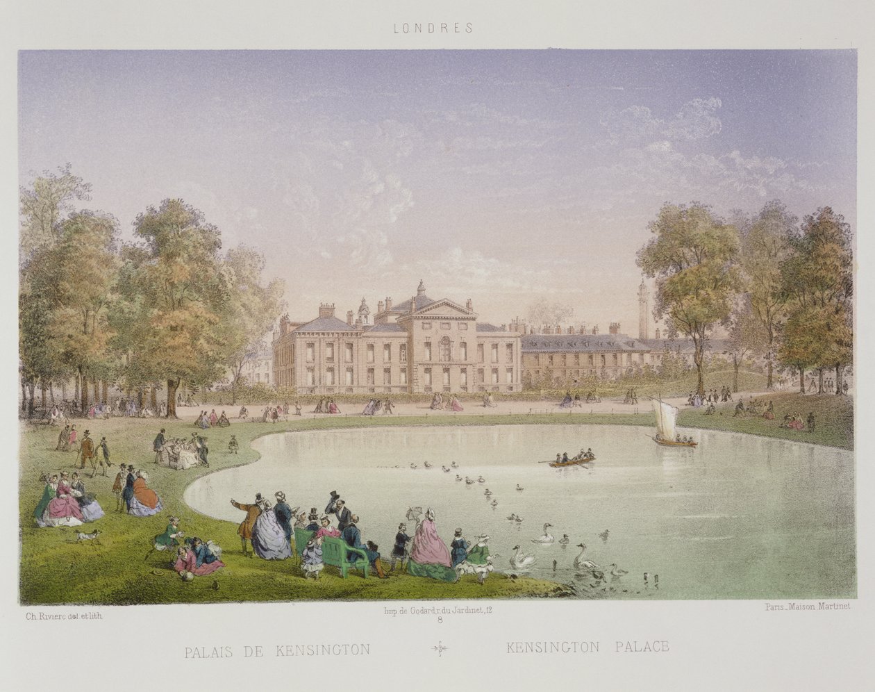 Kensington Palace, ca. 1862 af Achille Louis Martinet