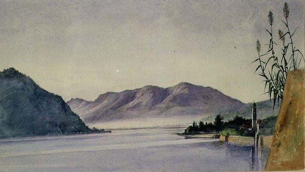 Comosøen, tidlig morgen af Ada Dundas