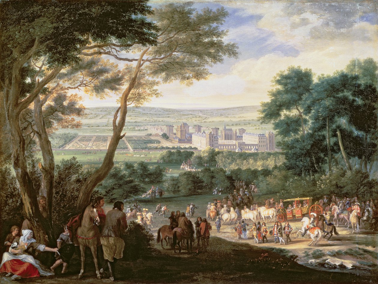 Ludvig XIV (1638-1715) i Vincennes af Adam Frans van der Meulen