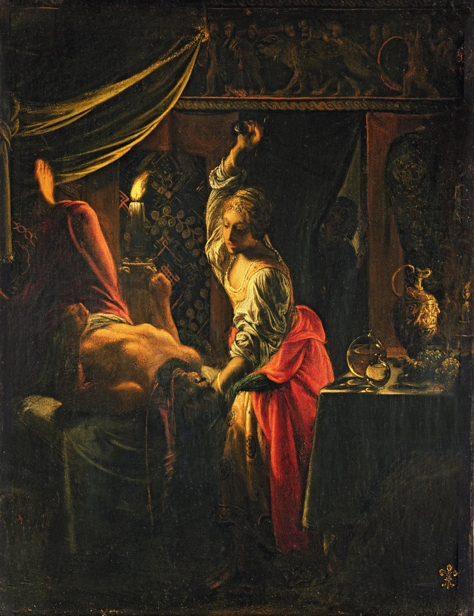 Judith og Holofernes (olie på lærred) af Adam Elsheimer