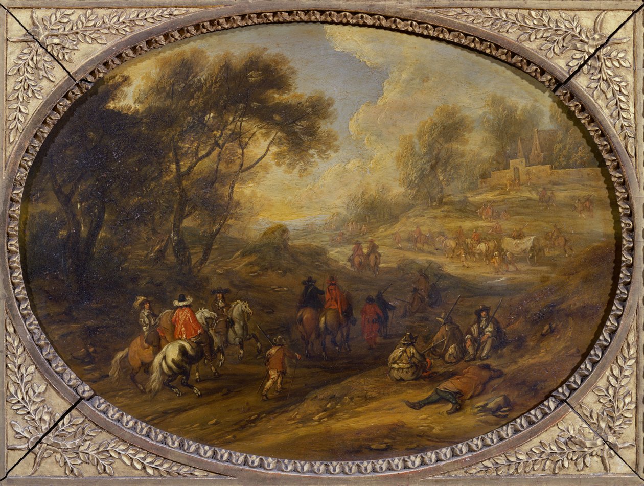 En militær konvoj af Adam Frans van der Meulen