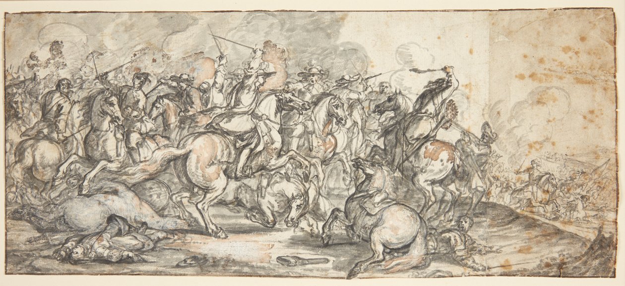 Rytterkamp af Adam Frans van der Meulen