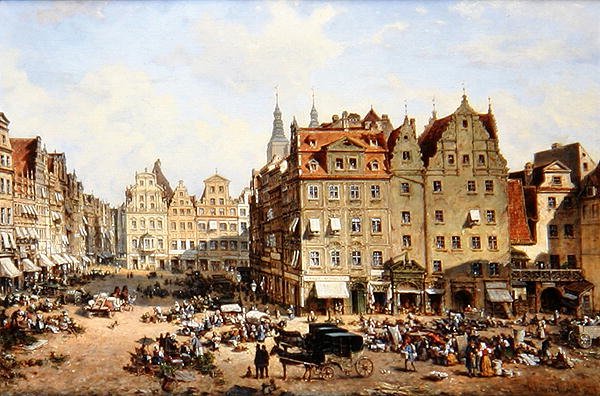 Markedet i Wroclaw af Adelbert Wolfl