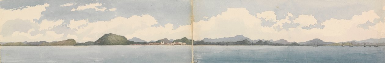 Panama, marts 1850 (akvarel) af Admiral Sir Edward Gennys Fanshawe