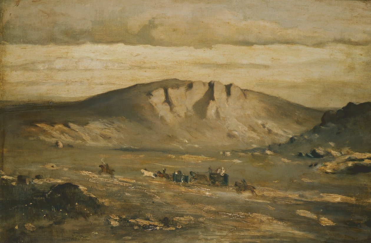Ensomt landskab af Adolf Kosárek
