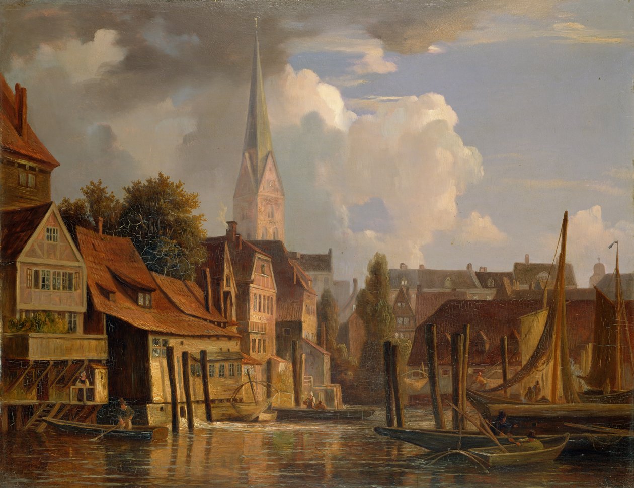 Den Kleine Alster i 1842, 1842 af Adolf Vollmer