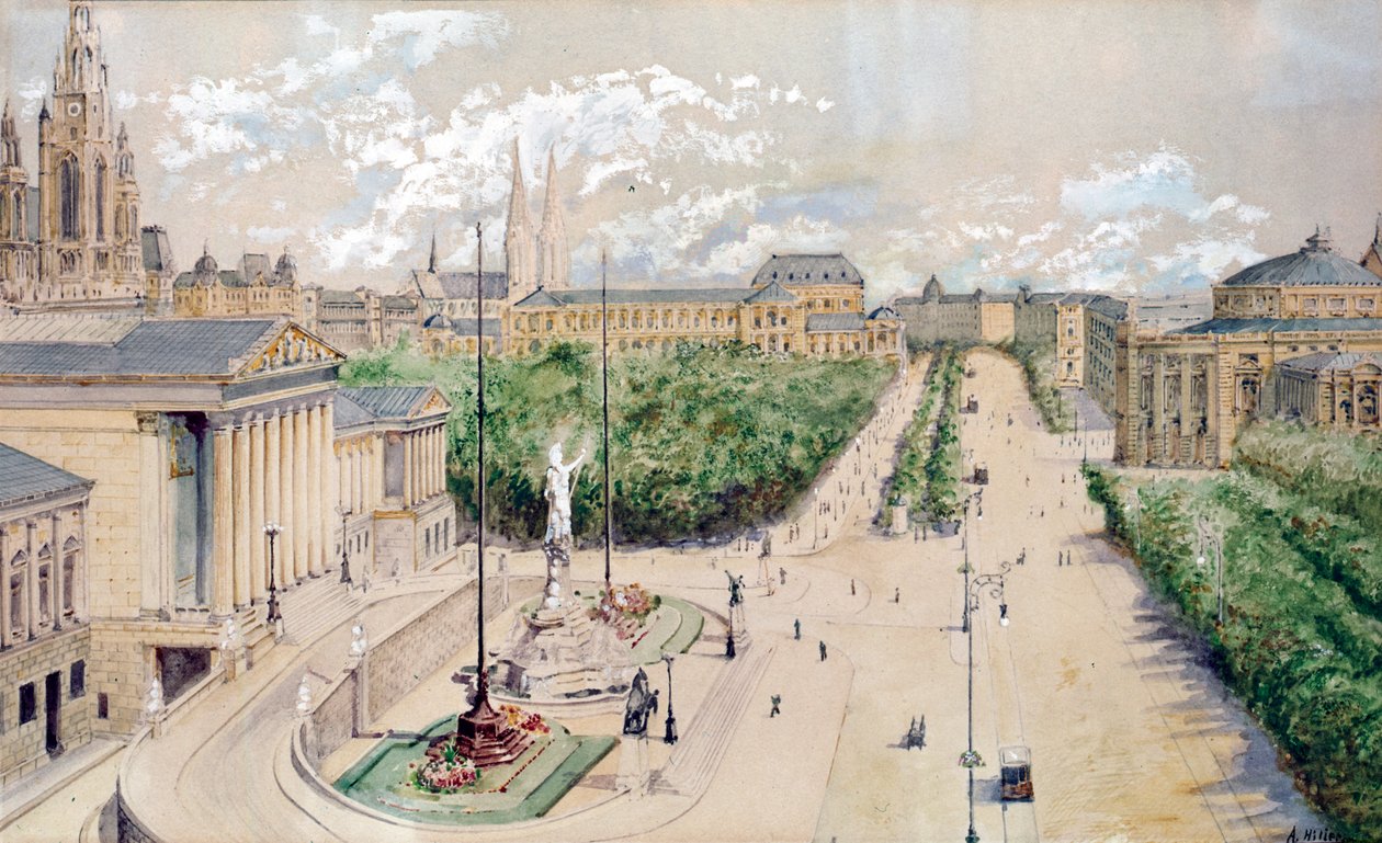 Wiens parlament og Ringstrasse af Adolf Hitler af Adolf Hitler