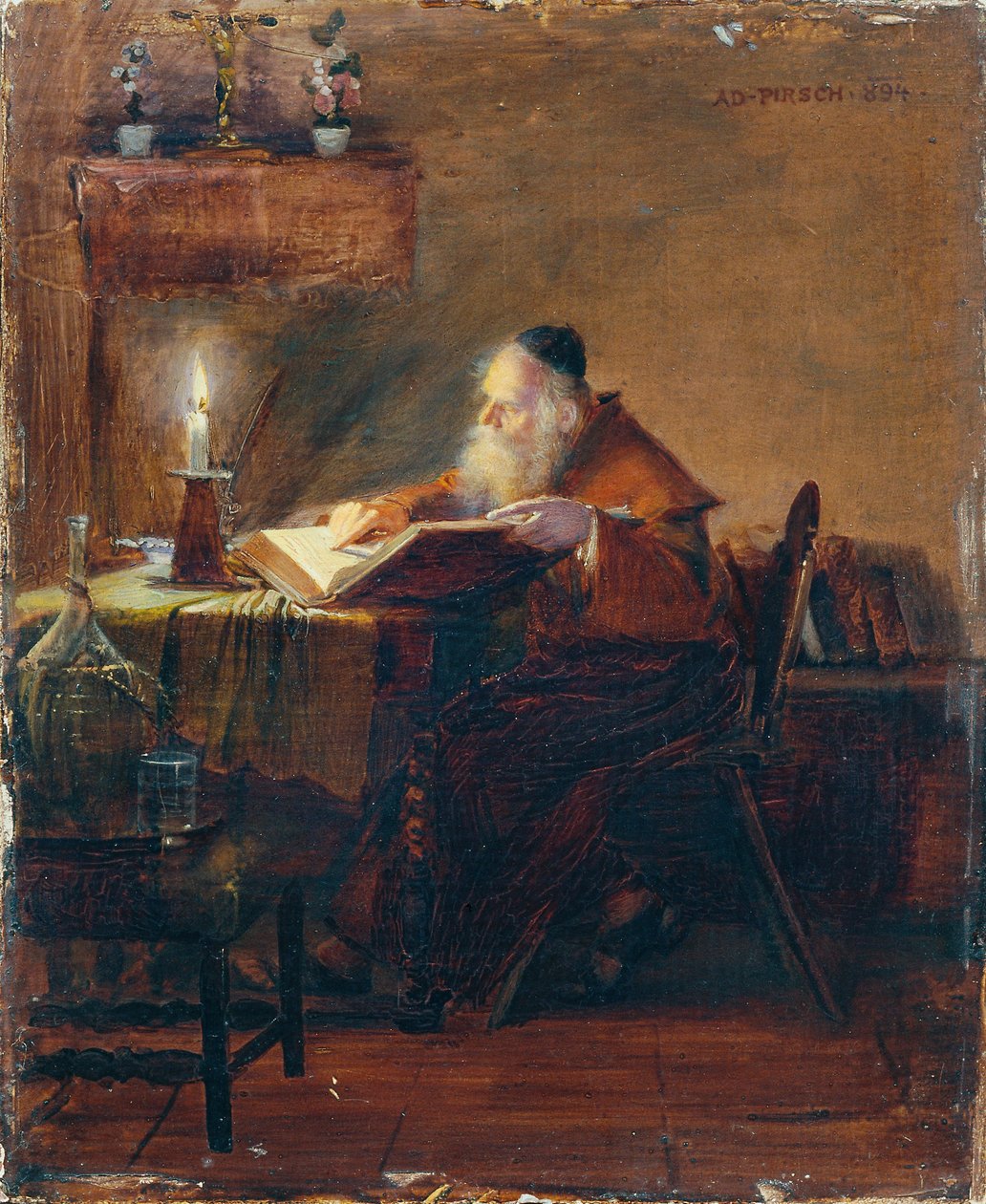 Læsende eremit af Adolf Pirsch