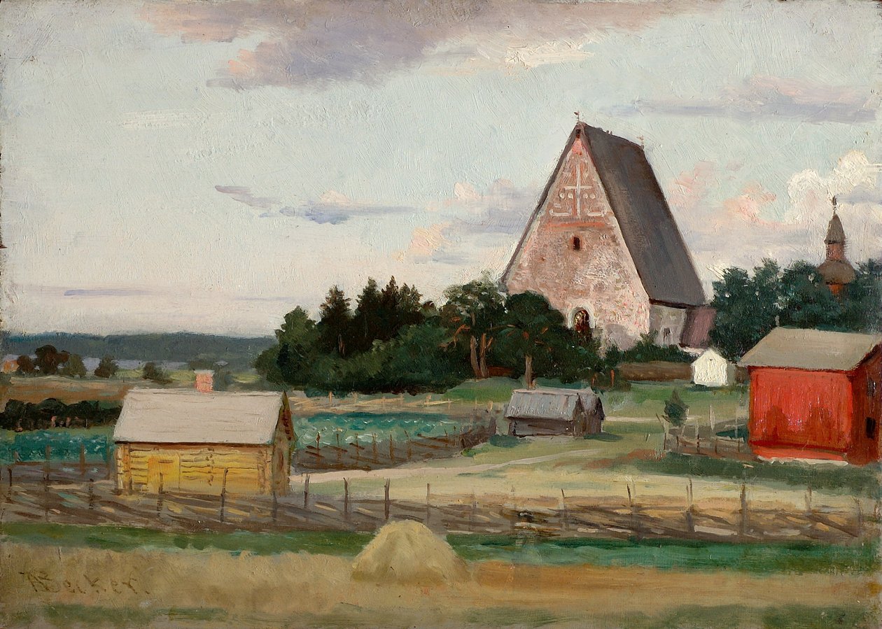 Lohja Kirke, skitse af Adolf von Becker
