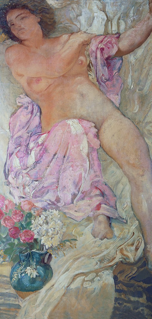 Kvinde med blomster af Adolfo de Carolis