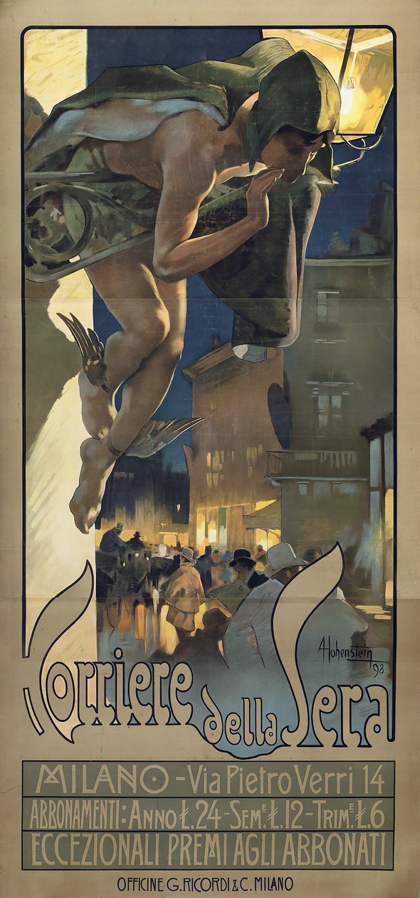 Corriere della Sera, 1898. af Adolfo Hohenstein