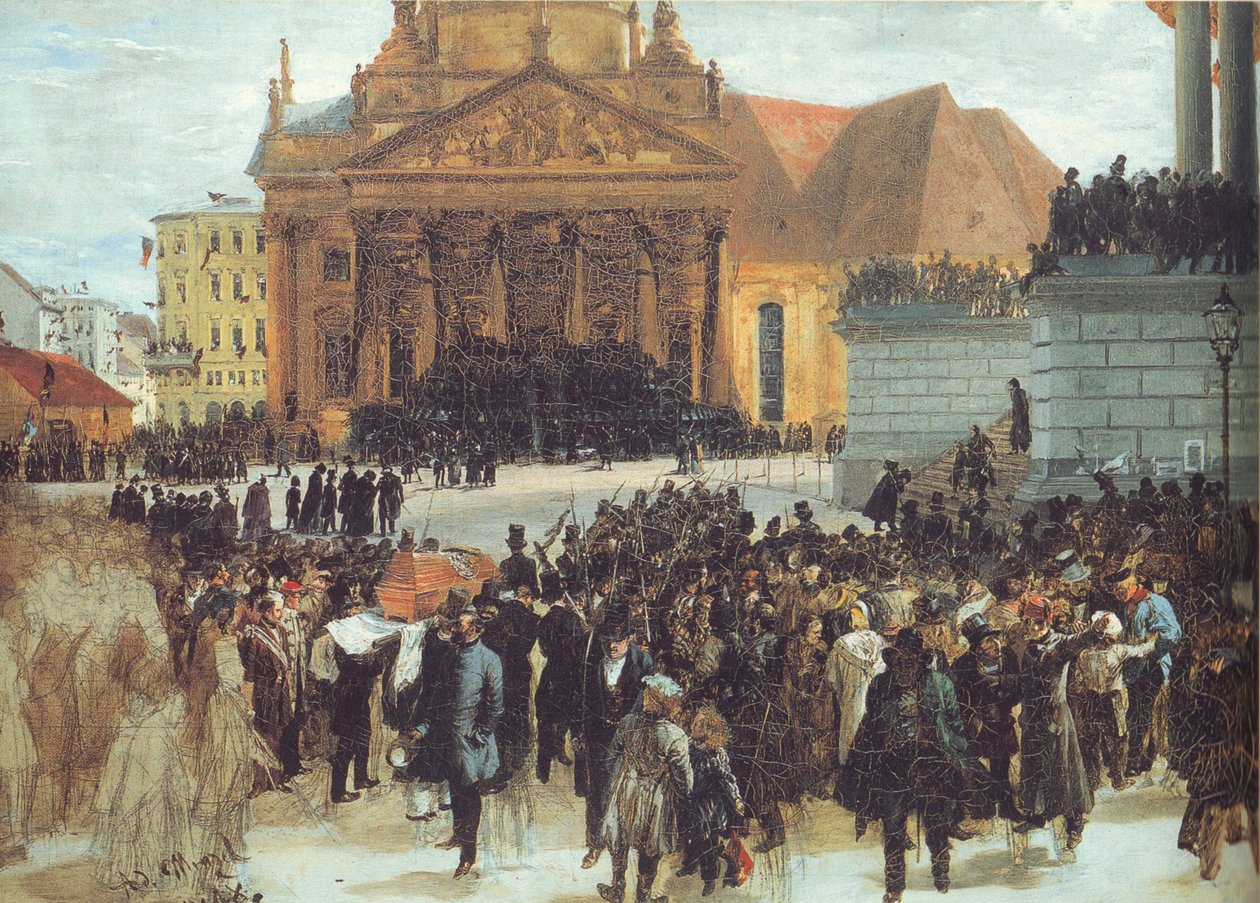 Udlægning af dem, der døde i marts af Adolph Menzel