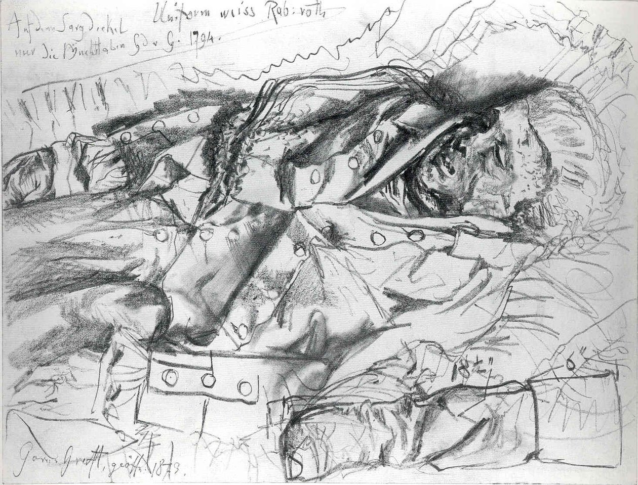 Lig af en officer af Adolph Menzel