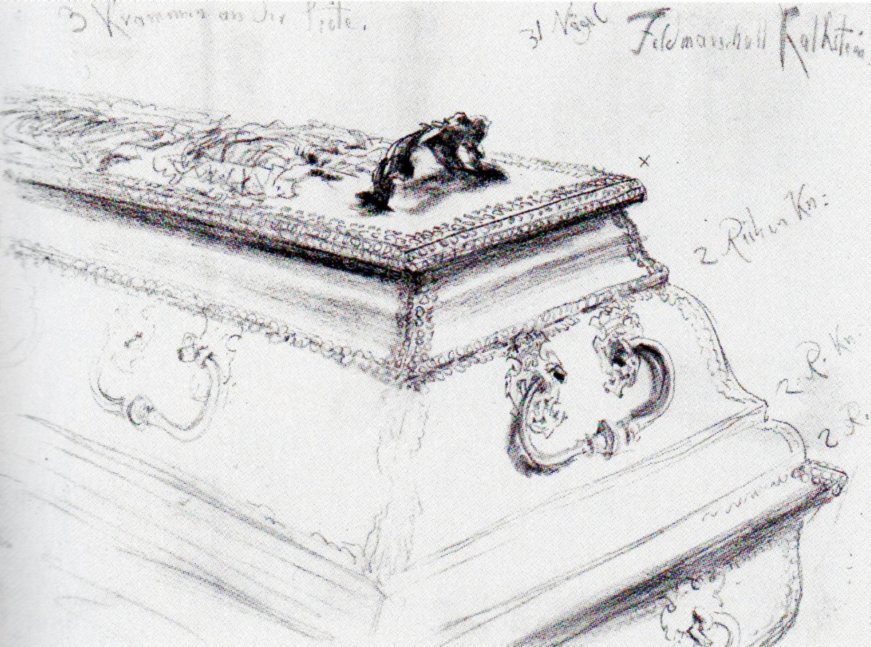 Feltmarskal von Kalcksteins kiste af Adolph Menzel