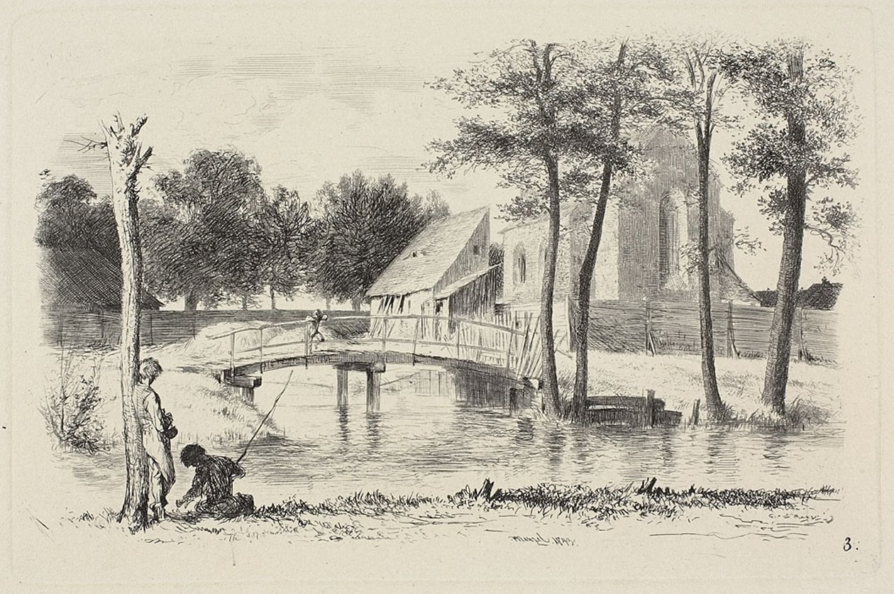Tallerken tre, fra Radierversuche af Adolph Menzel