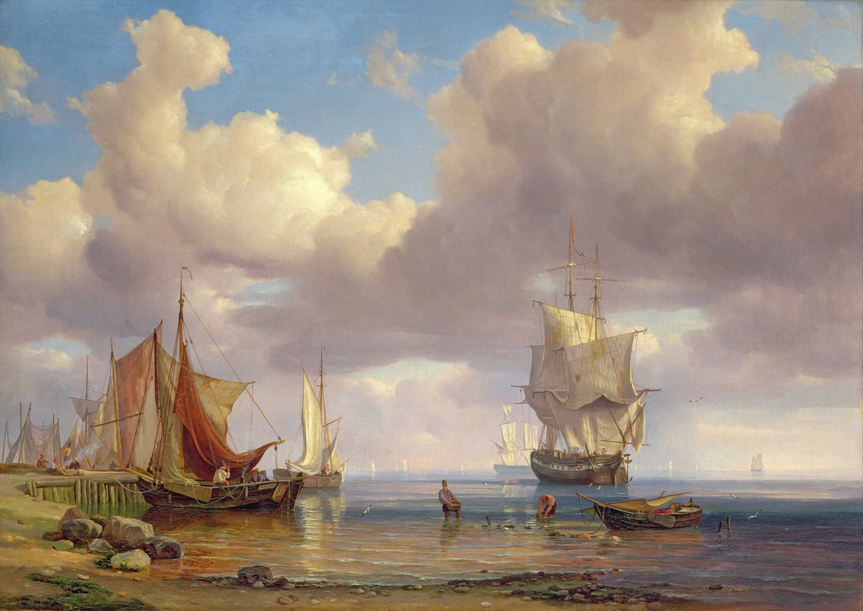 Roligt hav af Adolph Friedrich Vollmer