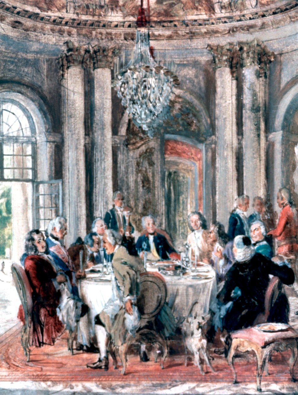 Genforening på palæet, 1849 af Adolph Menzel