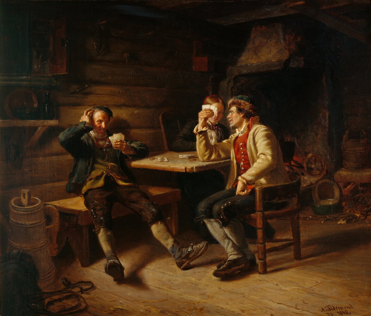 Kortspillere af Adolph Tidemand